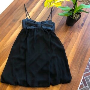 Black Spaghetti-Strap Bubble Dress!